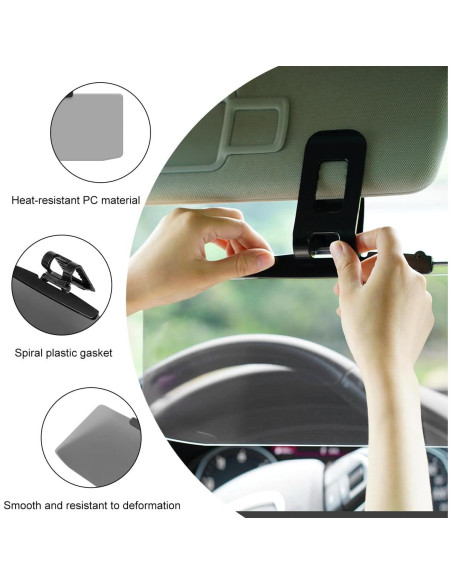 Visera Solar Wevdn para Coche 32 cm Antirreflejo UV Ajustable Visera Solar Wevdn para Coche 32 cm Antirreflejo UV Ajustable