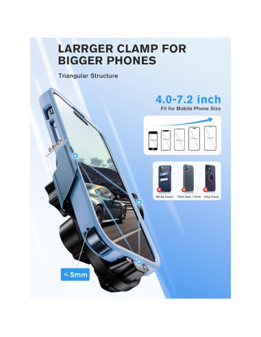 Cargador Inalámbrico Rápido 15W Visnfa para Auto con Soporte