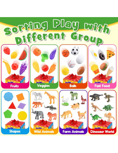 Juguetes Sensoriales Montessori Toyze 58 Piezas para Niños 2-6 Años