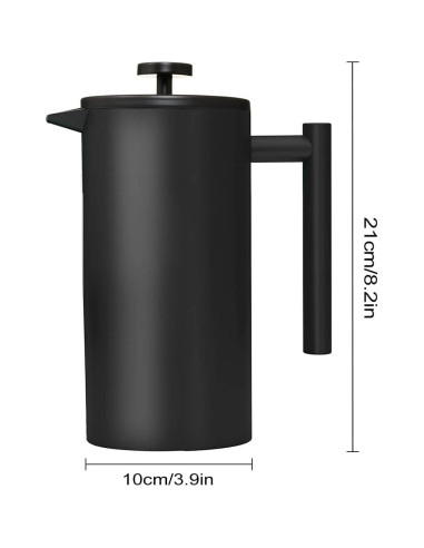Cafetera Prensa Francesa Coffito 34 oz Acero Inoxidable Negro