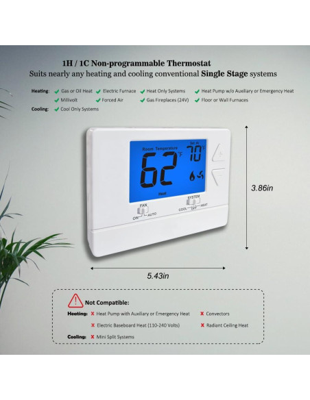 Termostato Digital No Programable Riseem S3001 Azul 24V Termostato Digital No Programable Riseem S3001 Azul 24V