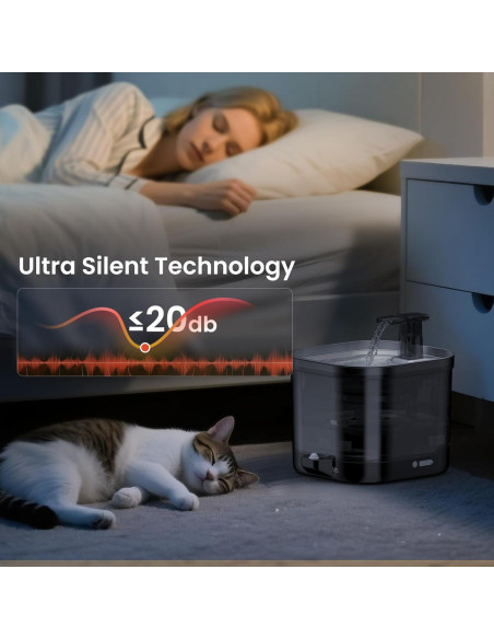 Fuente de Agua Inalámbrica para Gatos Accokids 2L Automática Fuente de Agua Inalámbrica para Gatos Accokids 2L Automática