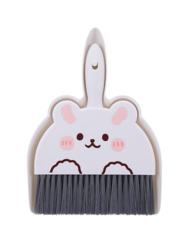 Juego de Escoba y Recogedor Wanmu Conejo Blanco 23.5 cm
