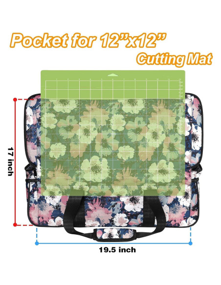 Funda YOREPEK para Cricut Maker 4 y Explore 3 - Floral Funda YOREPEK para Cricut Maker 4 y Explore 3 - Floral
