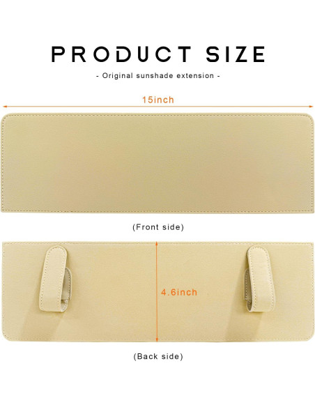 Extensor de Visera Solar NYTKL Beige 38.1x11.7cm Antideslumbrante Extensor de Visera Solar NYTKL Beige 38.1x11.7cm Antideslumbrante