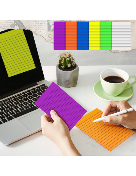 Notas Adhesivas Transparentes Yinder 6 Pack 10x15 cm Colores Brillantes Notas Adhesivas Transparentes Yinder 6 Pack 10x15 cm Colores Brillantes