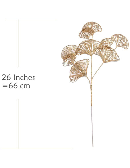 Plantas Artificiales Doradas CATTREE 66 cm - 2 Piezas Decorativas Plantas Artificiales Doradas CATTREE 66 cm - 2 Piezas Decorativas