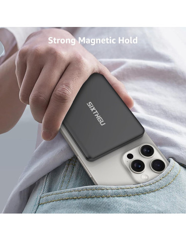 Cargador Portátil Magnético 5000mAh SIXTHGU Carga Rápida 22.5W