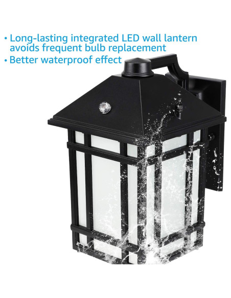 Lámpara de Pared LED Exterior LEONLITE 14W 1219lm Dusk to Dawn Lámpara de Pared LED Exterior LEONLITE 14W 1219lm Dusk to Dawn