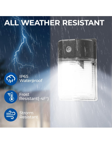 CINOTON Luz de Pared LED 26W con Sensor Crepúsculo 3000LM IP65