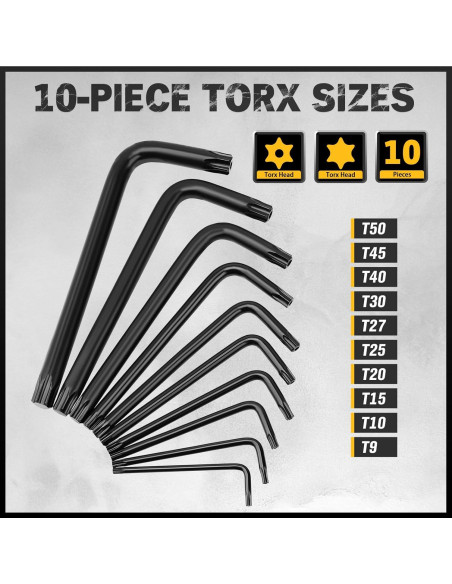 Juego de Llaves Allen y Torx ELEAD 41 Piezas Acero Vanadio Juego de Llaves Allen y Torx ELEAD 41 Piezas Acero Vanadio