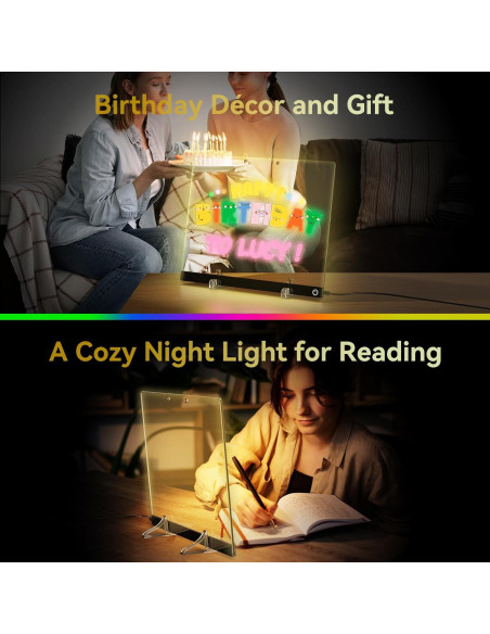 Tablero de Borrado en Seco LED Bailkind 35.6x25.4cm 6 Colores Tablero de Borrado en Seco LED Bailkind 35.6x25.4cm 6 Colores