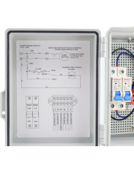 Alarma de Agua Alta QHHR para Bomba de Sump 110 dB IP67 Alarma de Agua Alta QHHR para Bomba de Sump 110 dB IP67