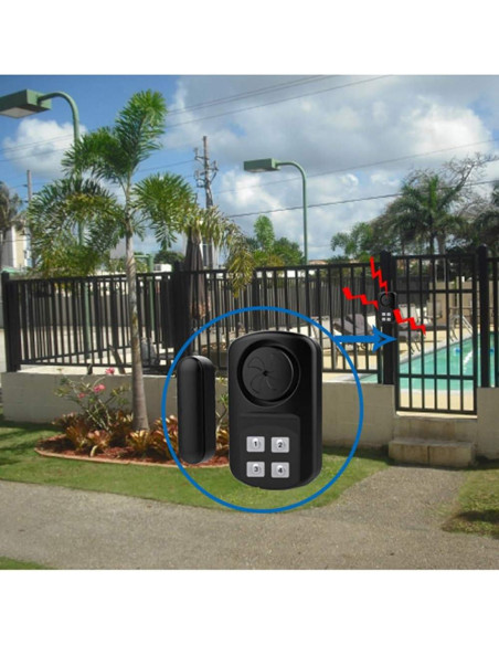 Alarma de Puerta Exterior Inalámbrica EverNary W-C100 140 dB Alarma de Puerta Exterior Inalámbrica EverNary W-C100 140 dB