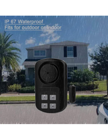 Alarma de Puerta Exterior Inalámbrica EverNary W-C100 140 dB