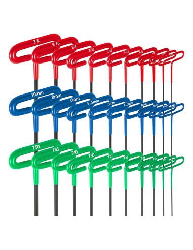 Juego de Llaves Allen y Torx Dytert 30 Piezas Métricas y SAE