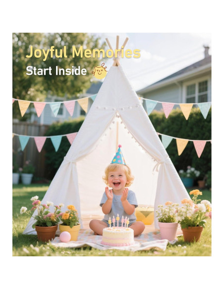 Tienda Teepee para Niños Little Dove 120x123 cm con Luces Tienda Teepee para Niños Little Dove 120x123 cm con Luces