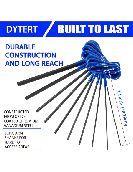 Juego de Llaves Allen y Torx Dytert 30 Piezas Métricas y SAE Juego de Llaves Allen y Torx Dytert 30 Piezas Métricas y SAE