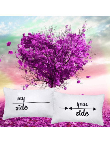 Fundas de Almohada para Parejas DasyFly 74x48cm Mi Lado Tu Lado