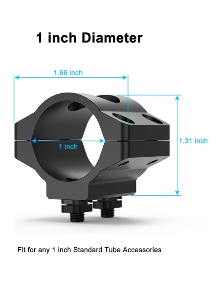 Soporte de Linterna M Lock Fyland 1 Pulgada Aluminio Negro Soporte de Linterna M Lock Fyland 1 Pulgada Aluminio Negro