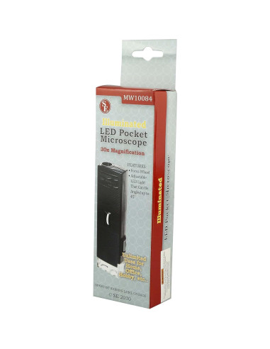 Microscopio de Bolsillo LED 30x SE con Rueda de Enfoque