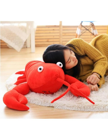 Almohada de Langosta de Peluche XIZHI 53.5 cm Roja