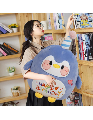 Peluche Pingüino Azul ARELUX 45.72 cm Almohada Suave