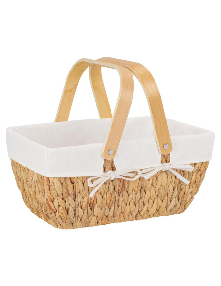 Cesta de Picnic de Mimbre StorageWorks con Forro 38 cm Cesta de Picnic de Mimbre StorageWorks con Forro 38 cm
