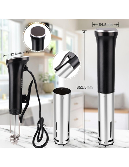 Cocinero Sous Vide auomii 1100W Acero Inoxidable Estándar Cocinero Sous Vide auomii 1100W Acero Inoxidable Estándar