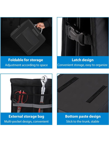 Organizador de Maletero de Coche BWBWND 28L Impermeable Plegable Organizador de Maletero de Coche BWBWND 28L Impermeable Plegable