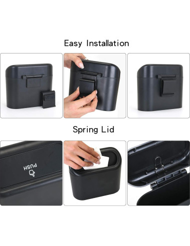 Paquete de 2 Mini Botes de Basura CZWL&HG con Tapa - 1.89L