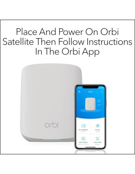 NETGEAR Orbi RBS350 Satélite Mesh WiFi 6 Doble Banda AX1800 NETGEAR Orbi RBS350 Satélite Mesh WiFi 6 Doble Banda AX1800