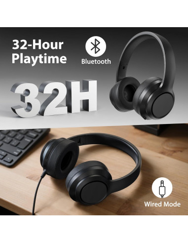 Auriculares Bluetooth BlueBark con Cancelación de Ruido ANC 32H