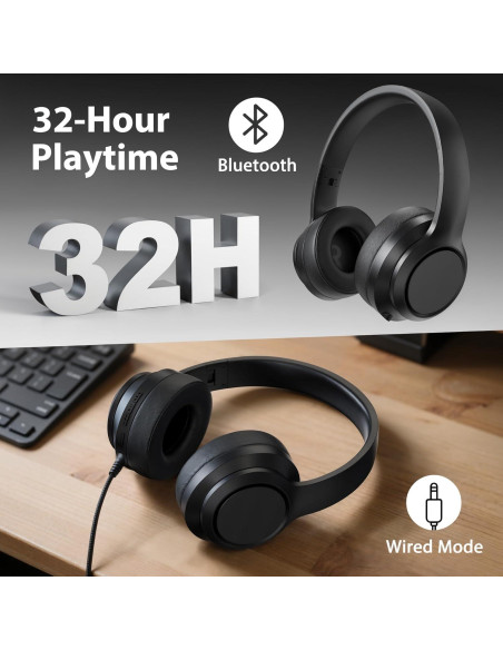 Auriculares Bluetooth BlueBark con Cancelación de Ruido ANC 32H Auriculares Bluetooth BlueBark con Cancelación de Ruido ANC 32H