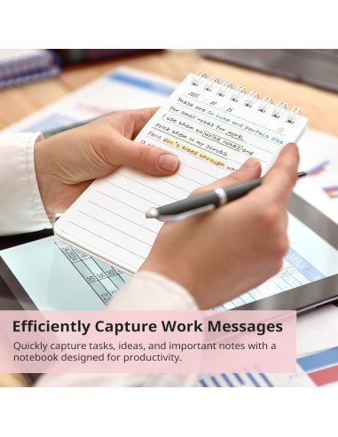 Set de 8 Cuadernos Espirales Taja Mini 7.6x12.7 cm Rayados