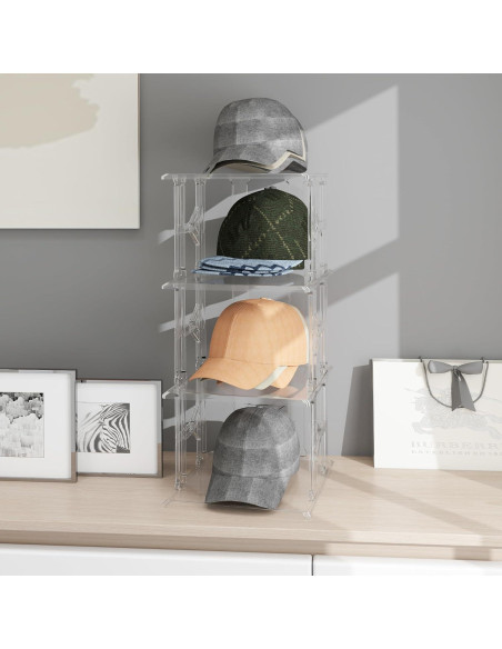 Organizador de Sombreros Koretech 4 Niveles - Soporte para 12 Gorras Organizador de Sombreros Koretech 4 Niveles - Soporte para 12 Gorras