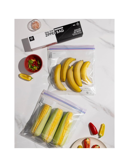 Bolsas de Almacenamiento 24/7 - 200 Unidades Galón con Doble Cierre Bolsas de Almacenamiento 24/7 - 200 Unidades Galón con Doble Cierre