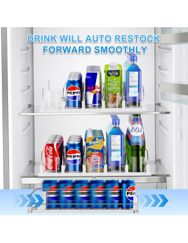 Organizador de Bebidas para Nevera Dayacoco 5 Filas 27 Latas