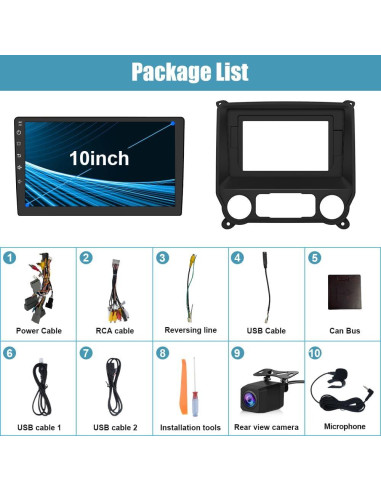 Radio Estéreo Android 13 AWESAFE 2+64GB para Chevy/GMC 2014-2018