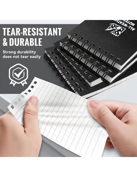 Cuadernos de Bolsillo Impermeables POPYOLA - Paquete de 4 Cuadernos de Bolsillo Impermeables POPYOLA - Paquete de 4