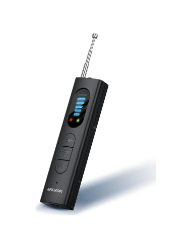 Detector de Cámaras Ocultas AMOROM 5 en 1, Antirrobo, Negro