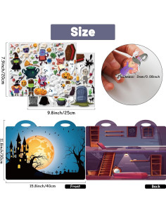 Juego de Stickers 3D Puffy Halloween WIFUNUE 100 Piezas Reutilizables 2
