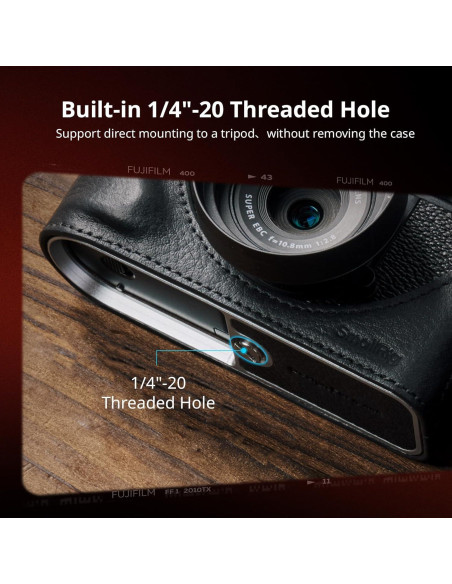 Kit de Funda de Cuero SMALLRIG para FUJIFILM X Half - Negro Kit de Funda de Cuero SMALLRIG para FUJIFILM X Half - Negro