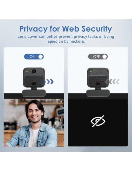 Cámara Web 4K Saylas W12S con Micrófonos y Control Remoto Cámara Web 4K Saylas W12S con Micrófonos y Control Remoto