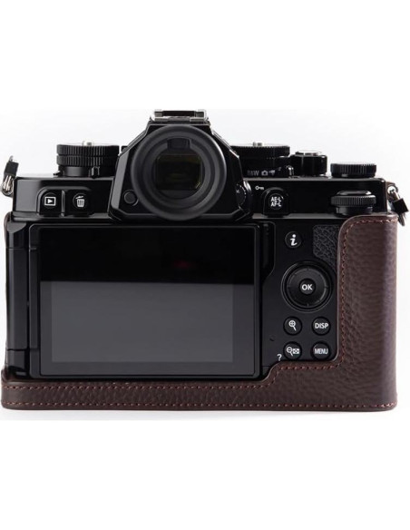 Protector de cámara de cuero genuino DBZZ para Nikon ZF - Marrón Mocha Protector de cámara de cuero genuino DBZZ para Nikon ZF - Marrón Mocha