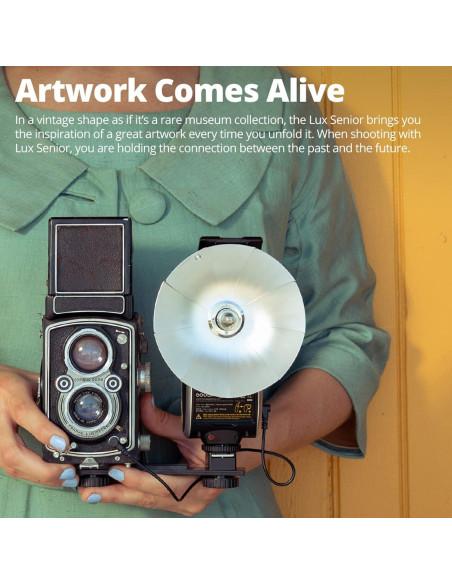 Flash Retro Godox Lux Senior para Cámaras Fujifilm, Canon, Nikon Flash Retro Godox Lux Senior para Cámaras Fujifilm, Canon, Nikon