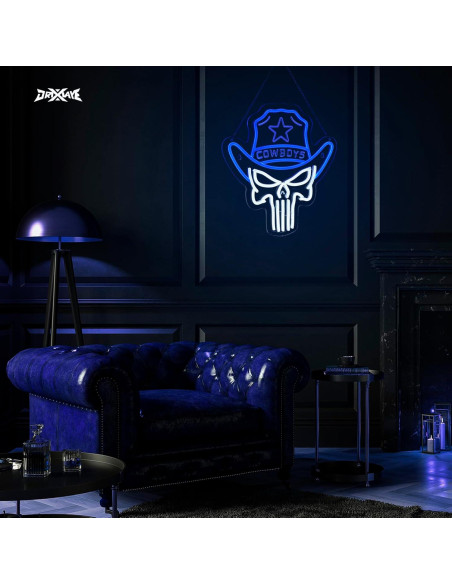 Luz de Neón LED Cowboy Calavera ORIXIAYE 35.3x32 cm Luz de Neón LED Cowboy Calavera ORIXIAYE 35.3x32 cm