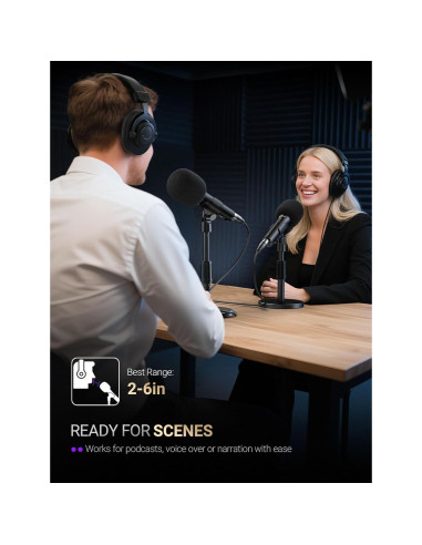 Micrófono Dinámico USB/XLR FIFINE TANK2 para Grabación Profesional