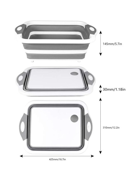 Tabla de Cortar Plegable QiMH - Cubo Multifuncional 40cm - Incluye Cuchillo Tabla de Cortar Plegable QiMH - Cubo Multifuncional 40cm - Incluye Cuchillo