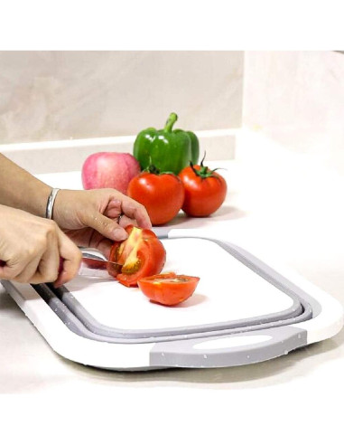 Tabla de Cortar Plegable QiMH - Cubo Multifuncional 40cm - Incluye Cuchillo